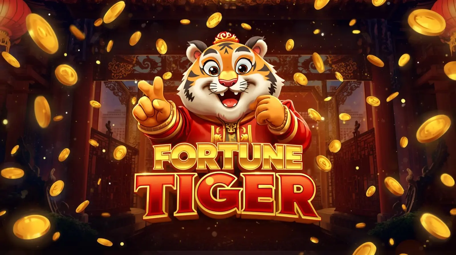 Fundo dourado do caça-níquel Fortune Tiger